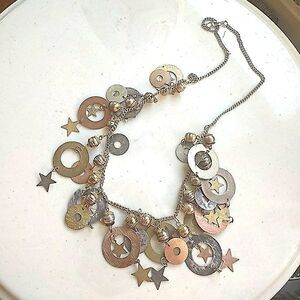 Festive Mixed Metals Artisan Necklace